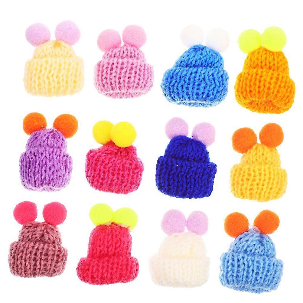 240Pcs Assorted Color Mini Knit Hats Ideal For Diy Projects And Gift Making Skin Friendly Craft Hats