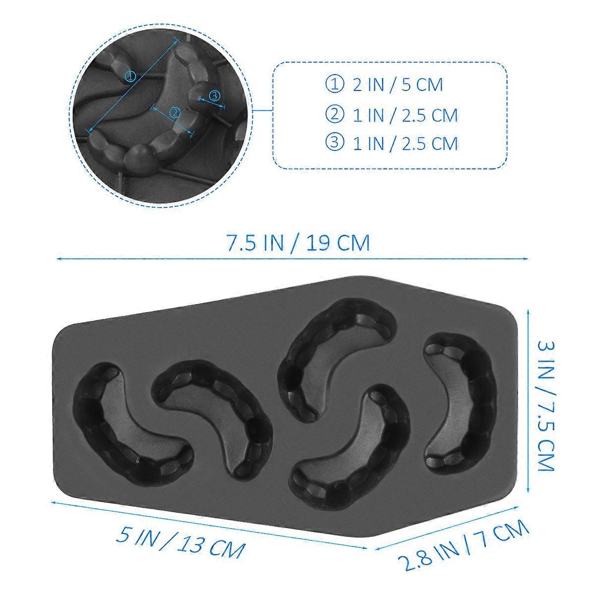 Halloween Theme Ice Cube Tray 2Pcs Teeth Shape Perfect For Home Use And X 11 X 3 Cm Ice Making Supplies
