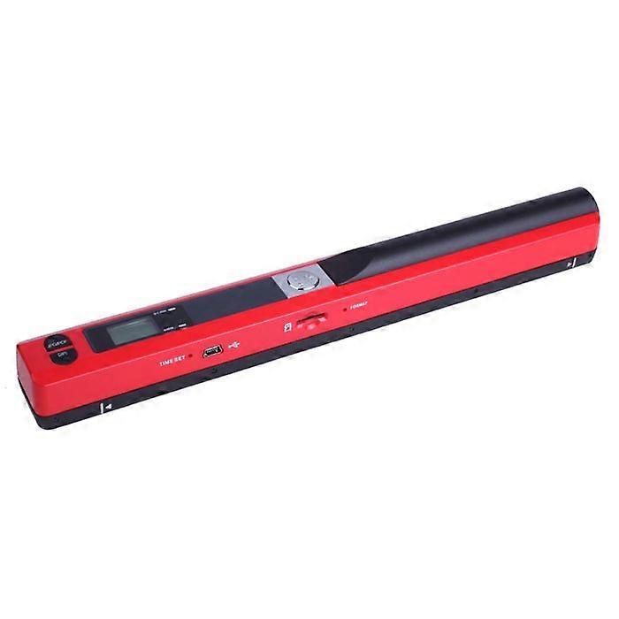 Portable Flatbed Scanner Windows Mac OS A4 LED PDF JPG USB 2.0 Red + 16GB SD YONIS
