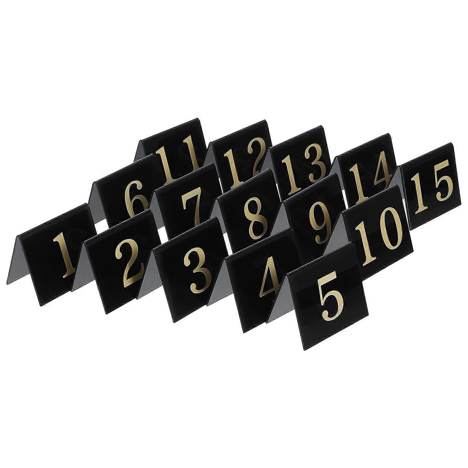 Party Game Number Acrylic Multi-Function Table Sign with Double-Sided 60Pcs