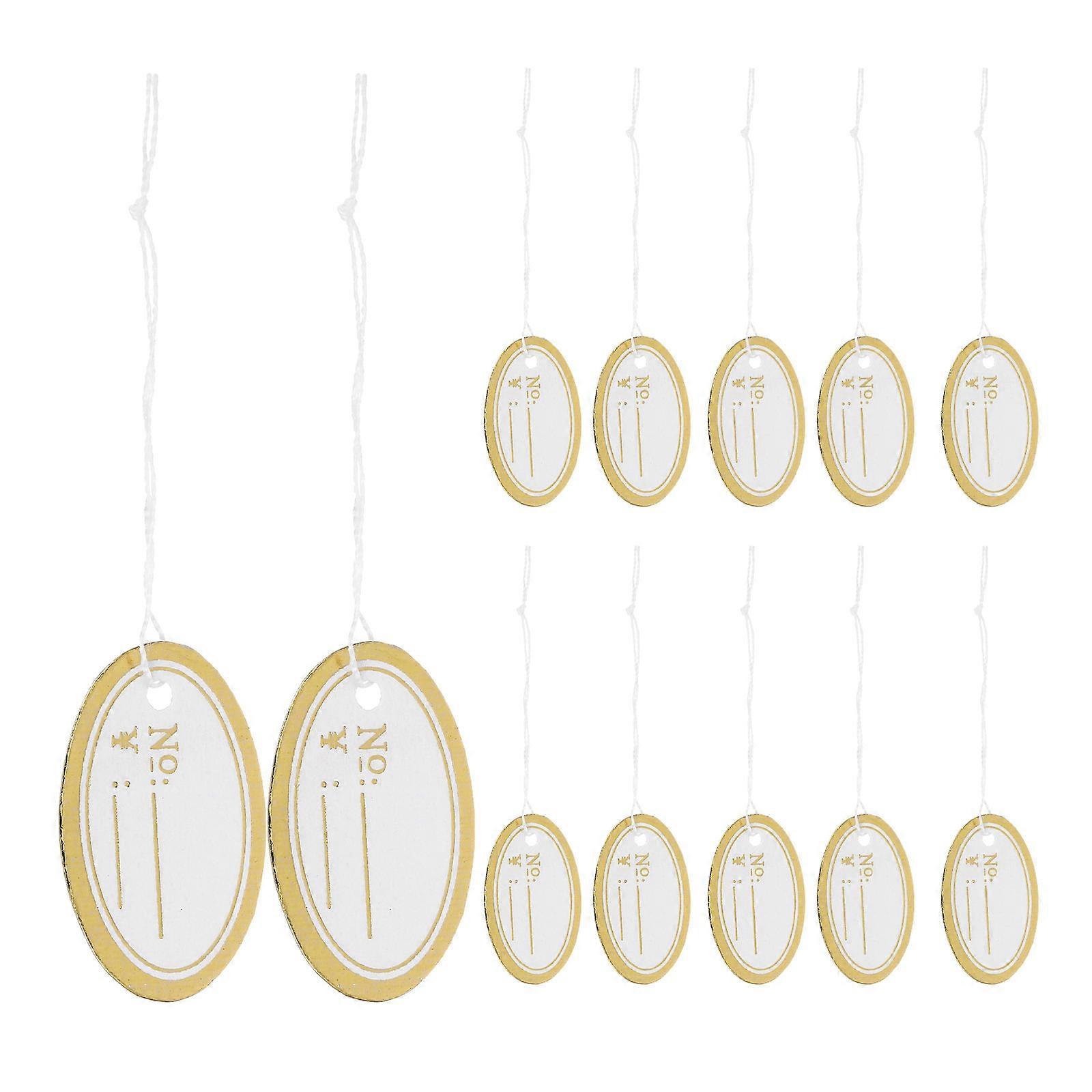Golden Kraft Paper Tags for Jewelry with Hanging String 1500Pcs Set