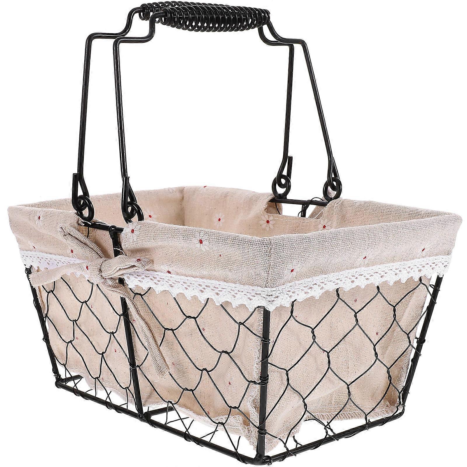 Home Storage Basket Iron Egg Holder for Kitchen Use 2Pcs