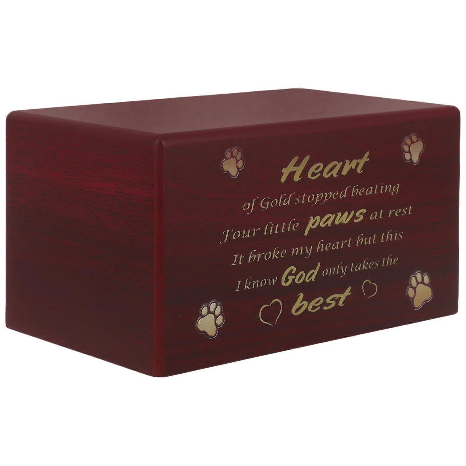 Wooden Pet Memorial Urn 3Pcs For Cat Dog Ashes Simple Design Funeral Casket Holding Storage