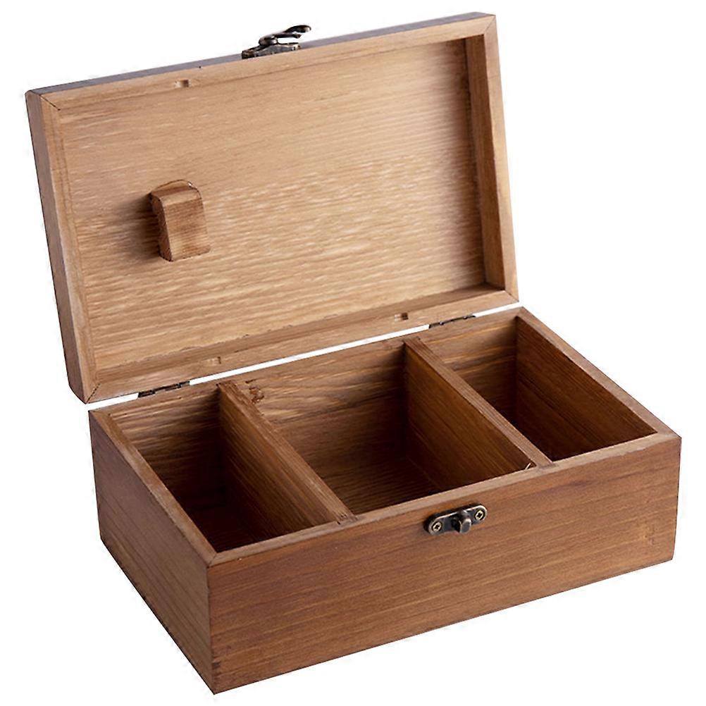 Wooden Sewing Kit Box for Pin Storage 4Pcs Practical Craft Case