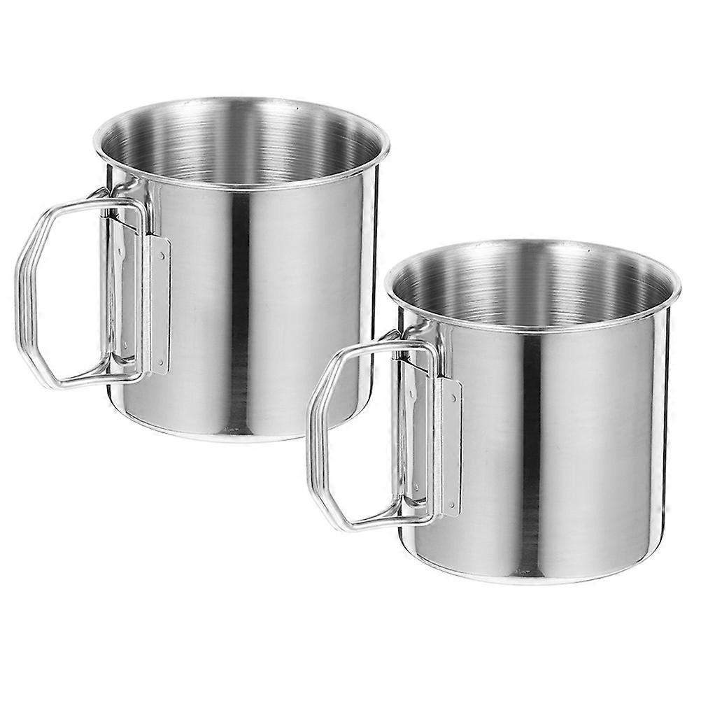Camping Coffee Mug Metal Drinking Cup for Picnic Use 8Pcs Pack
