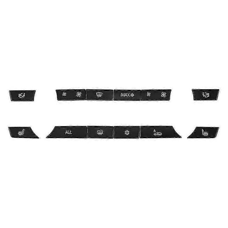 12 stk knapp nøkkelhetter a / c varmeapparat brytersett panel for BMW F07 GT / F10 / F11 F01 / F02