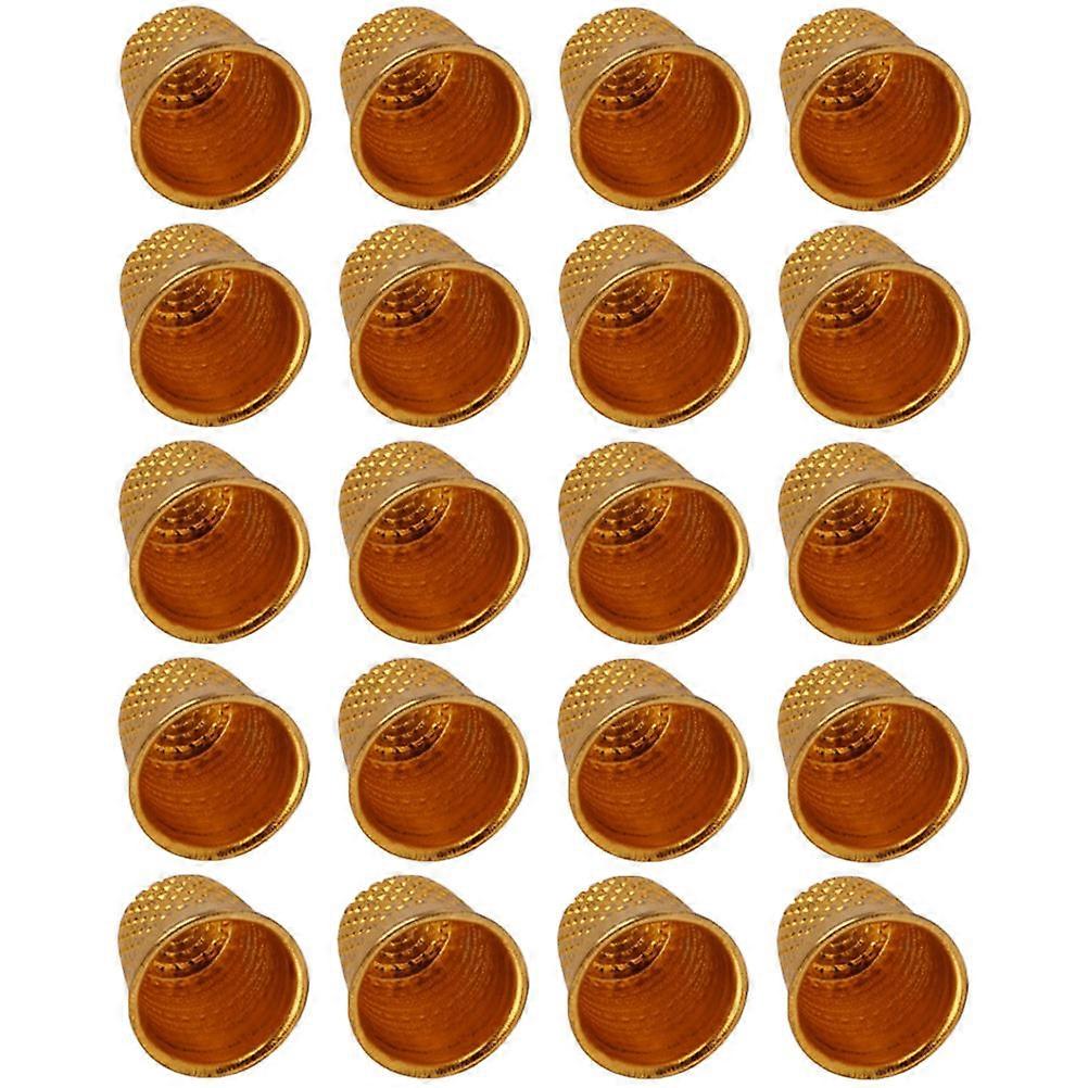 Sewing Thimble Durable Sewing Accessory for Finger Protecting 50Pcs Golden