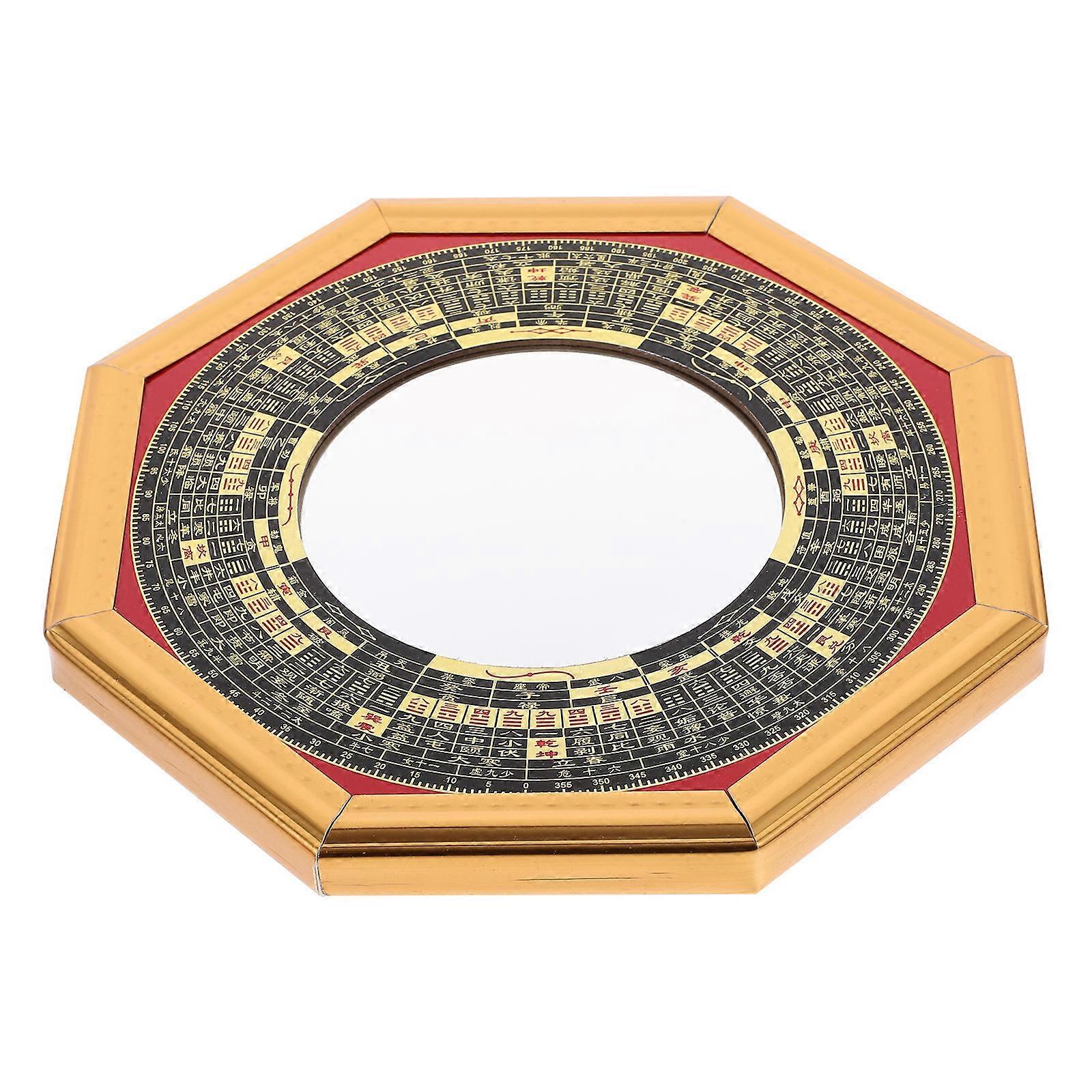 Chinese Traditional Wood Bagua Mirror Convex Design 3Pcs for Home