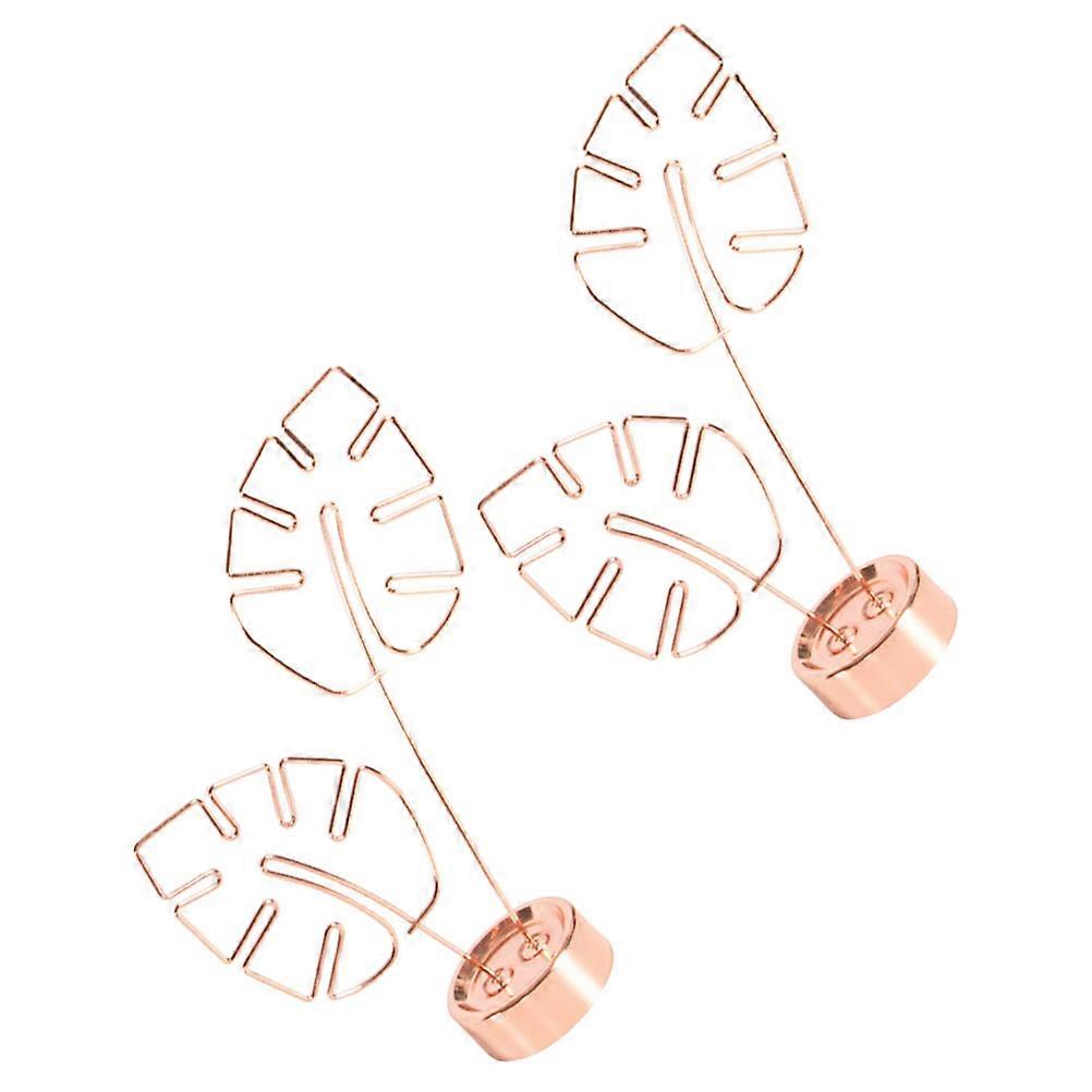 Decorative Memo Holder Clip 6 Pcs Leaf Shape For School Use Party Decoration Lightweight And Practical Design