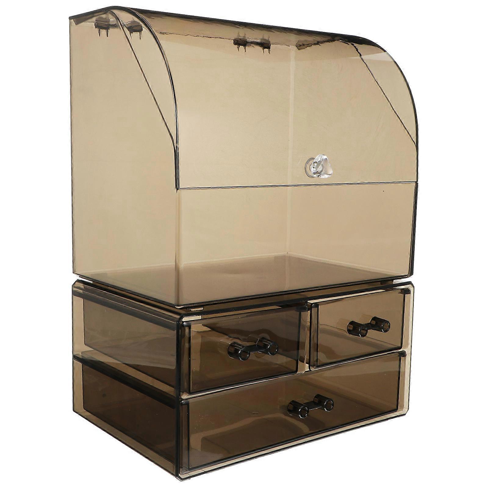 Makeup Storage Box Acrylic Drawer Desktop Organizer for Storage Black