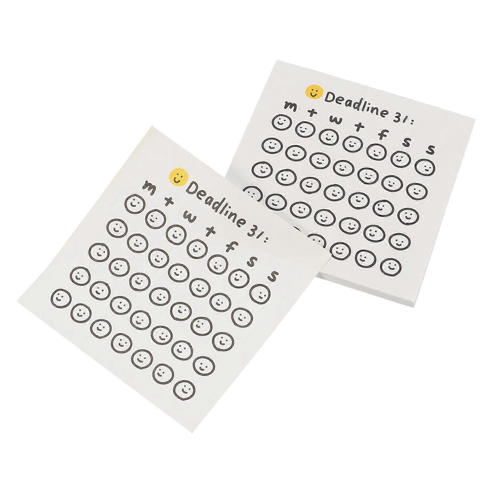Sticky Memo Pads White Paper Note Pads for Home Use 2Pcs Self-Adhesive