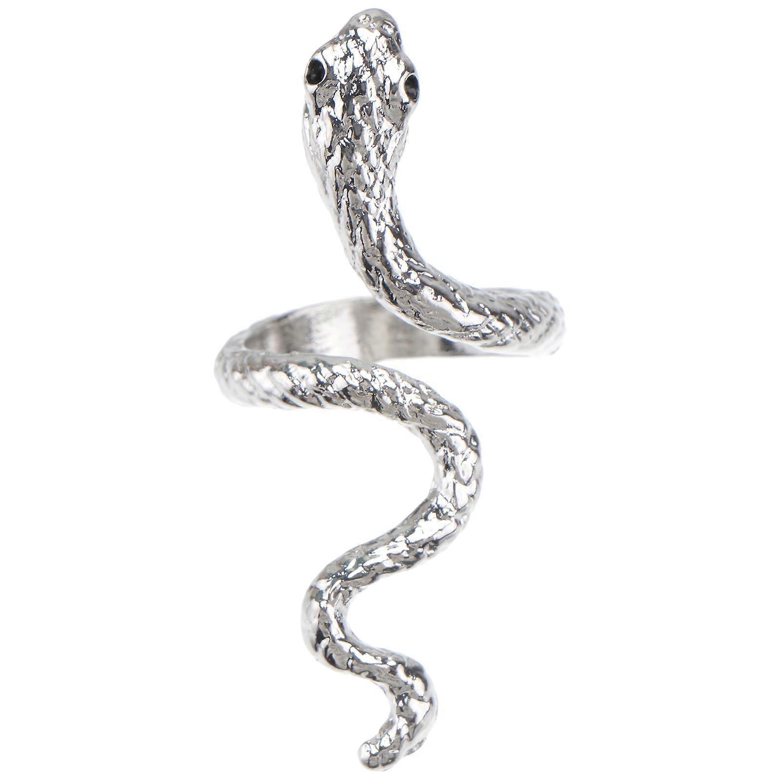 Creative Ring Serpentine Ring for Decor 3Pcs Silver Finger Ornament