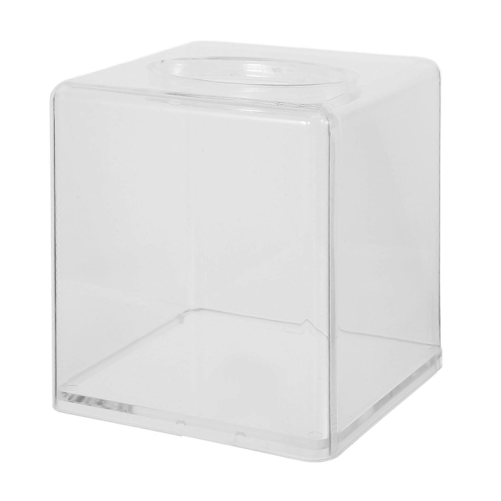Transparent Tissue Box Cover Simple Design Tissue Dispenser For Coffee Table Restaurant 1Pack