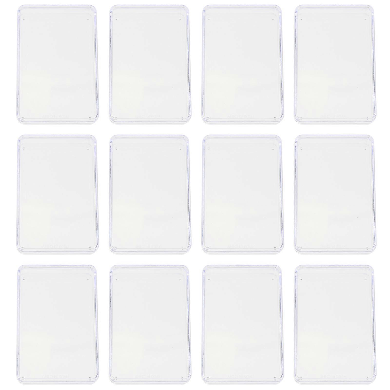 Poker Cards Box Plastic Storage for 48Pcs Transparent Rectangular Cases