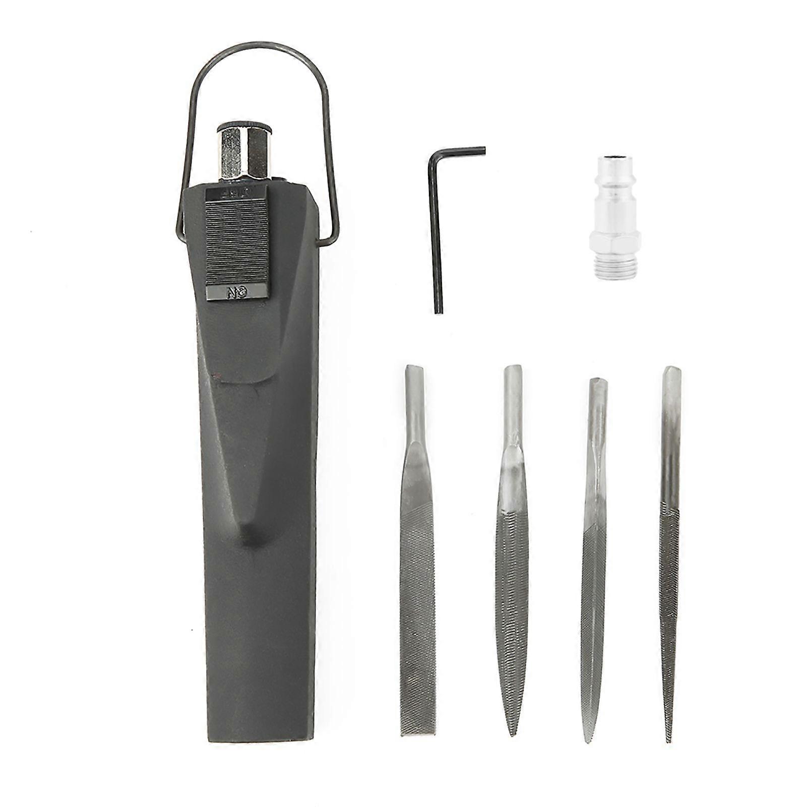 Pneumatic Air Powered File Includes 1 Flat Cut 1 Half Round 1 Round & 1 Triangular File