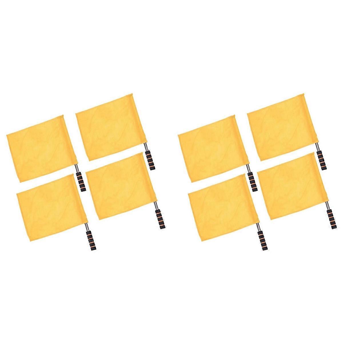 Sports Referee Flag 4 Pieces Track and Field Event Referee Flag Football Goal Flag Flag Bearer Flag