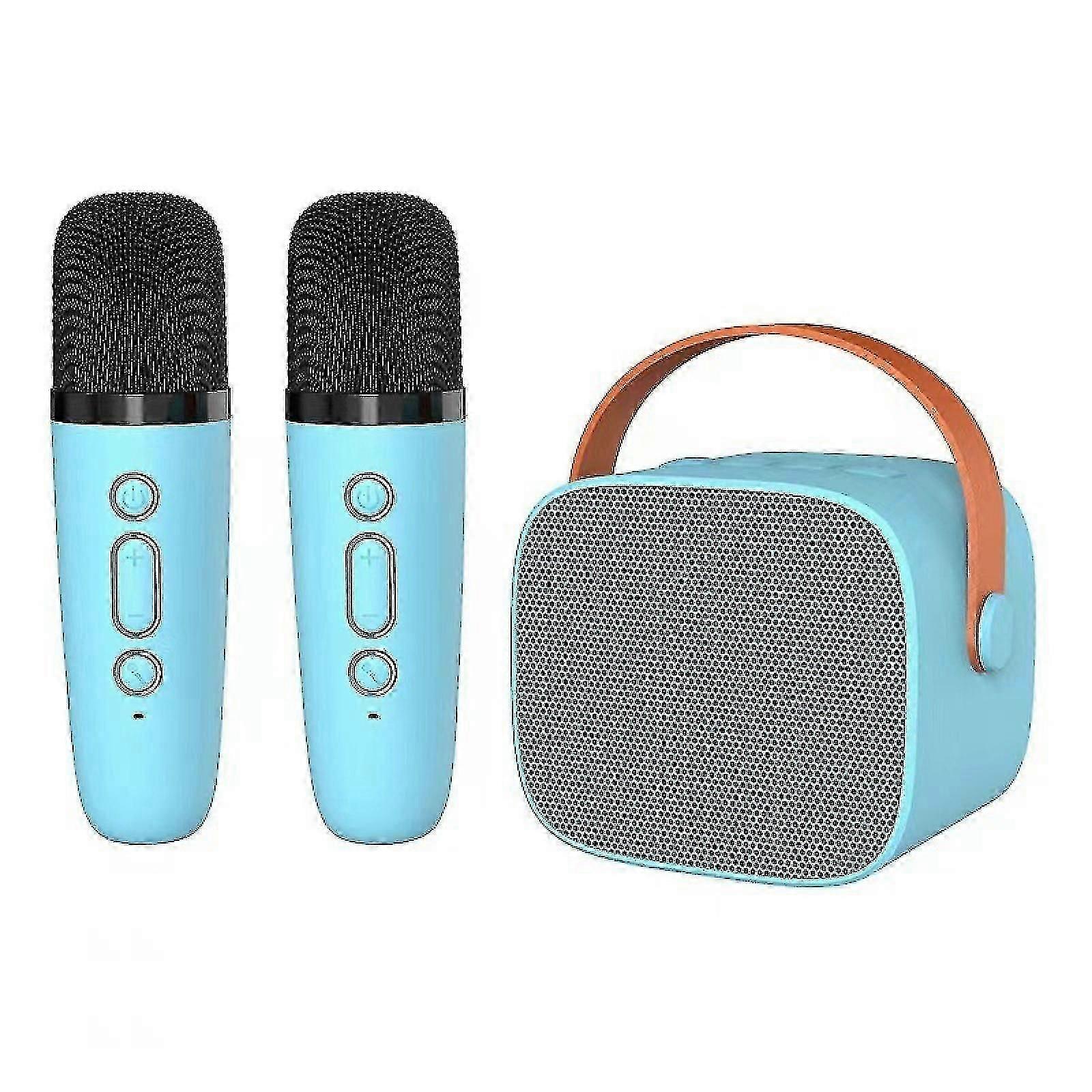 Mini Karaoke Machine, Portable Bluetooth Speaker, Karaoke Machine With 2 Wireless Microphones Portable Stereo Sound Karaoke For Kids Adults For Party