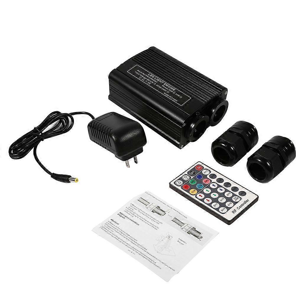 RGBW 32W LED Fiber Optic Engine Driver Double Head with 28key RF Remote Controller