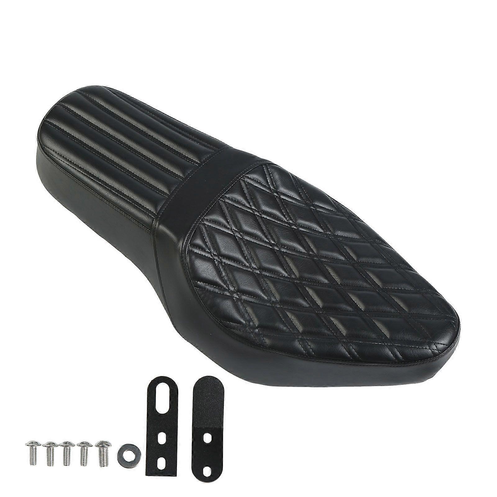 Motorcycle Two Up Seat Front Rear Seat Pad Saddle for Rebel Rebel CMX 300 500 20172022 Rhombus Pattern and Horizontal Stripe
