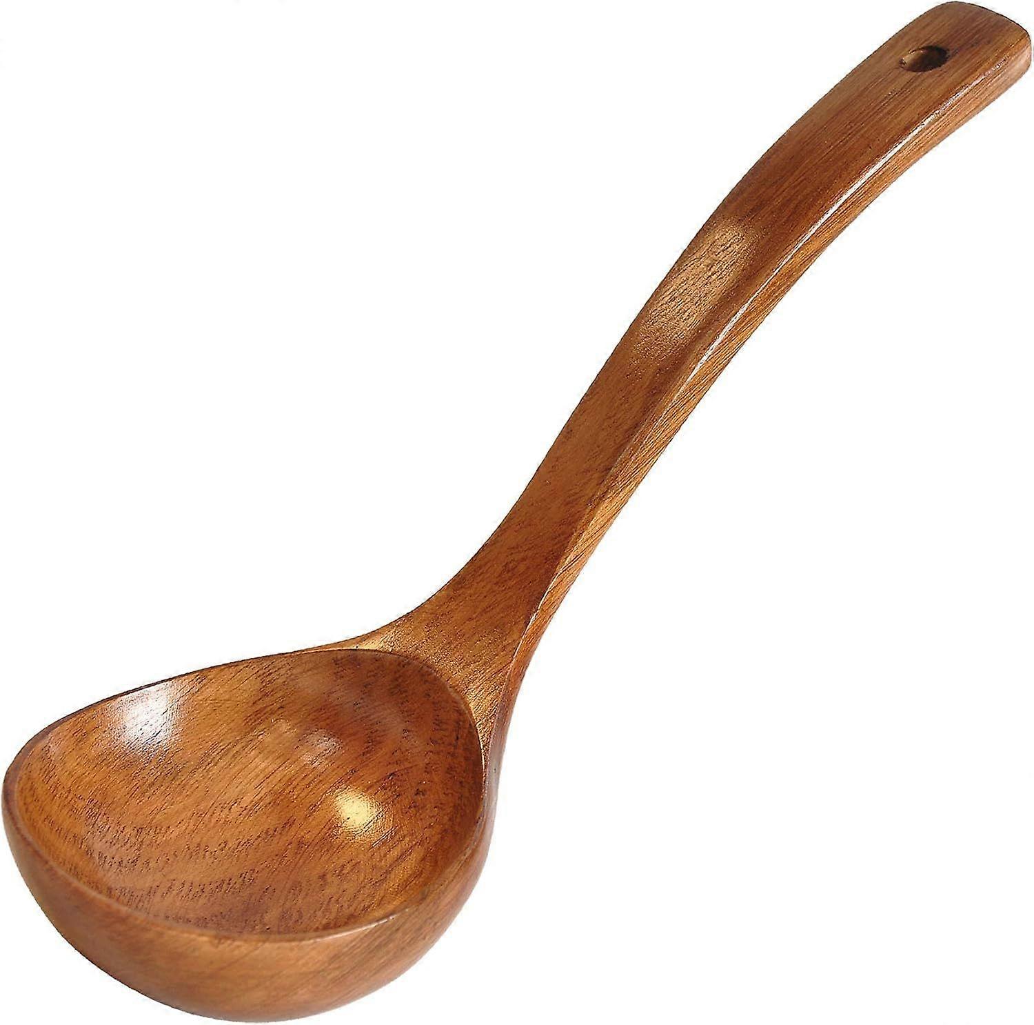Wooden Ladle with Long Handle - Soup Utensil