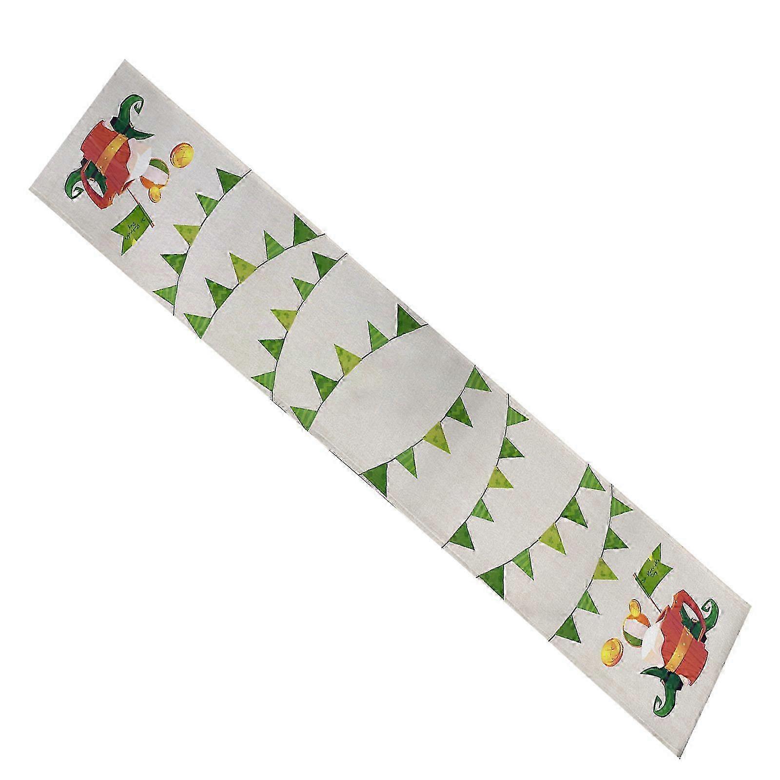 Table Runner Tablecloth St. Patrick's Day Print, 13 X 70 Inch For St. Patrick's Day Table Decorations