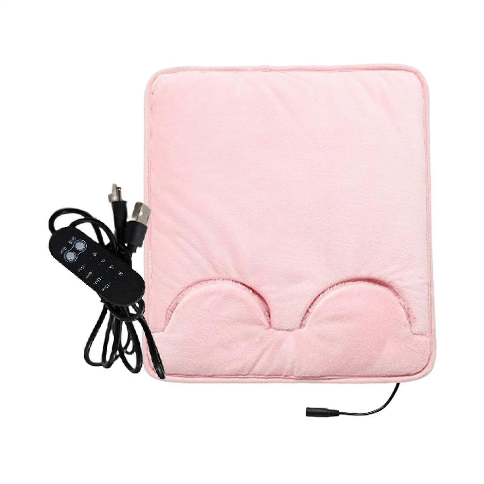 Heating Pad for Feet USB Powered Foot Heater With Auto Shut Off Pink For Abdomen Legs Cramps Full Body Women Men Kids