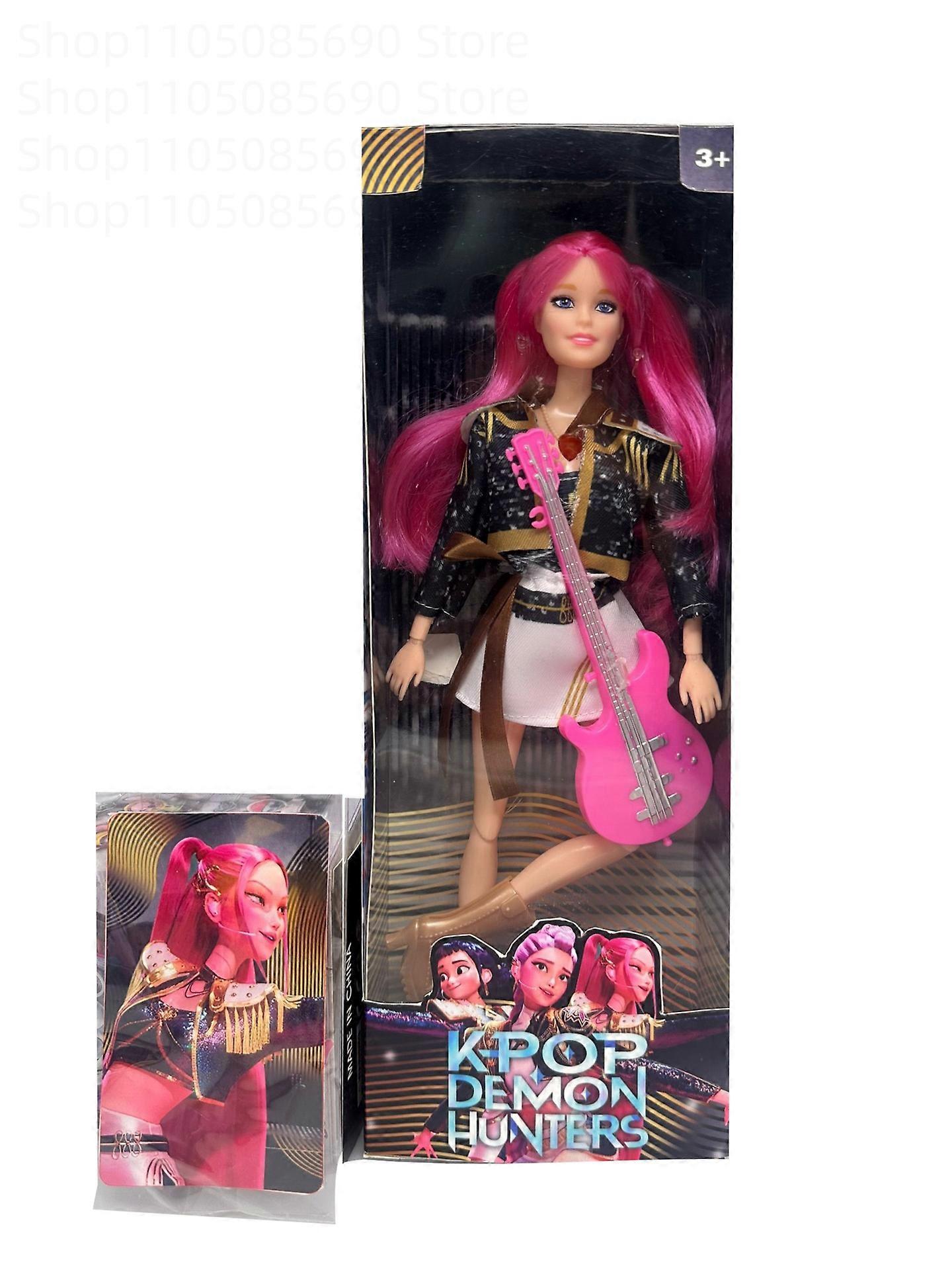 Kpop ציידי שדים פעולה איור צעצוע Derpys טייגר רומי מירה זואי סאססי עם אורות צבעוניים שיר נושא למעריצים מתנות חג המולד