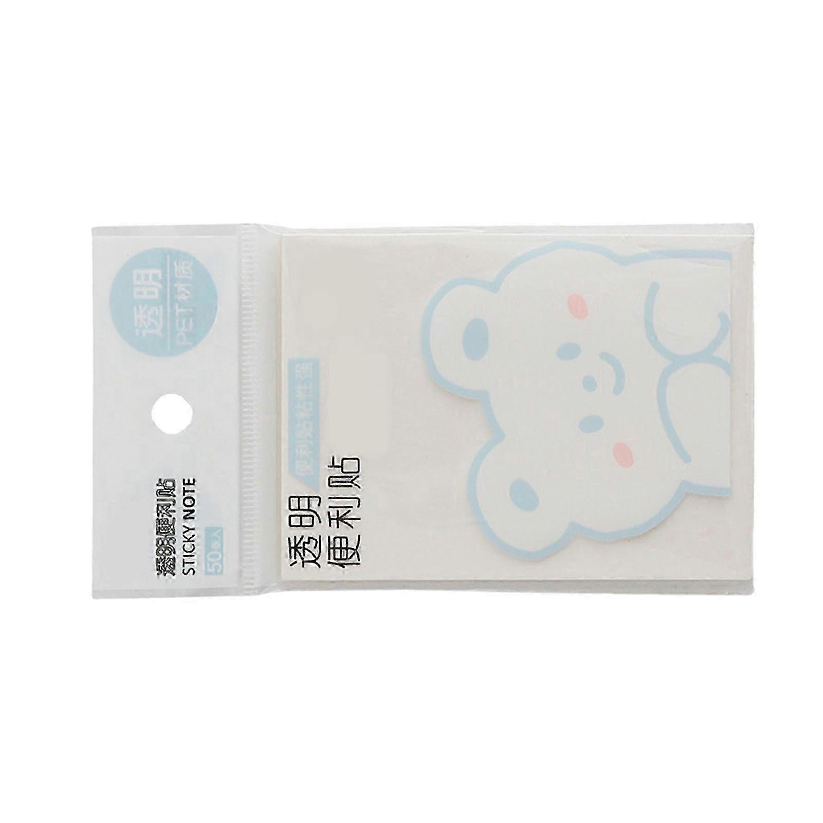 Transparent PET Sticky Notes, Strong Adhesion, Reusable Memo Pads 26s