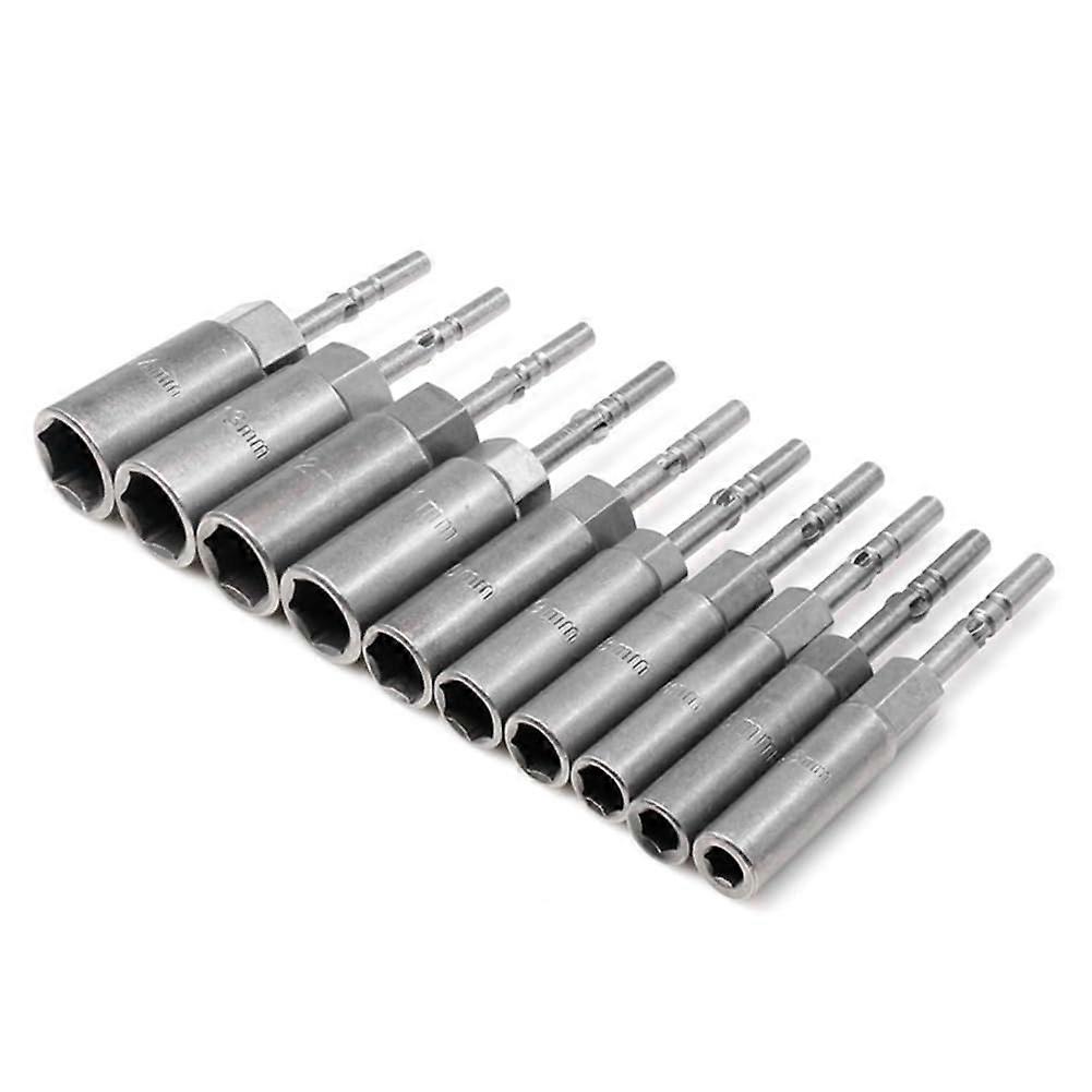 Electric Screwdriver 10Piece Hexagon Socket Head Set With Hex Stud Socket Joint And Quick Wrench