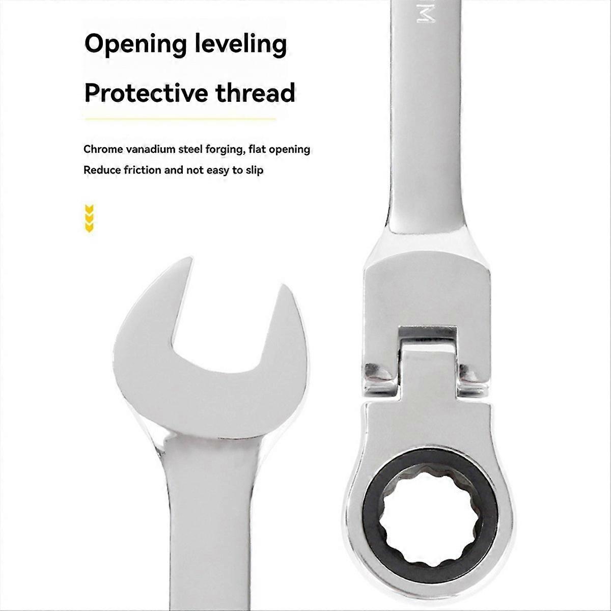 Movable-Head Dual-Purpose Open-Ended Ratchet Wrench Multi-Function Quick Shaking Wrench