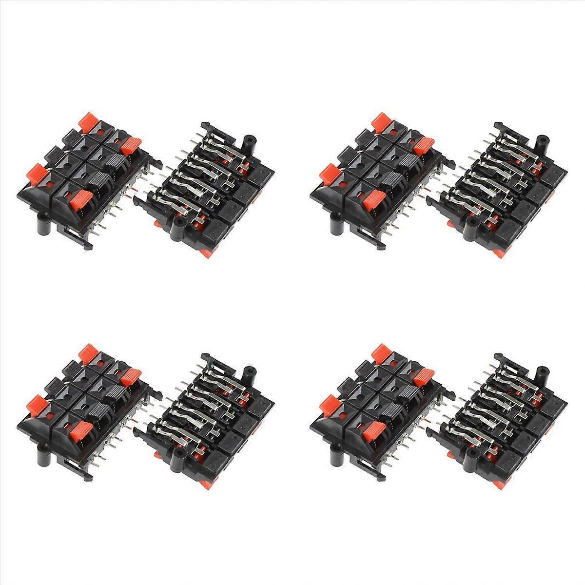 2x 64x40x20mm 8 Positions Push in Jack Spring Load Speaker Terminals