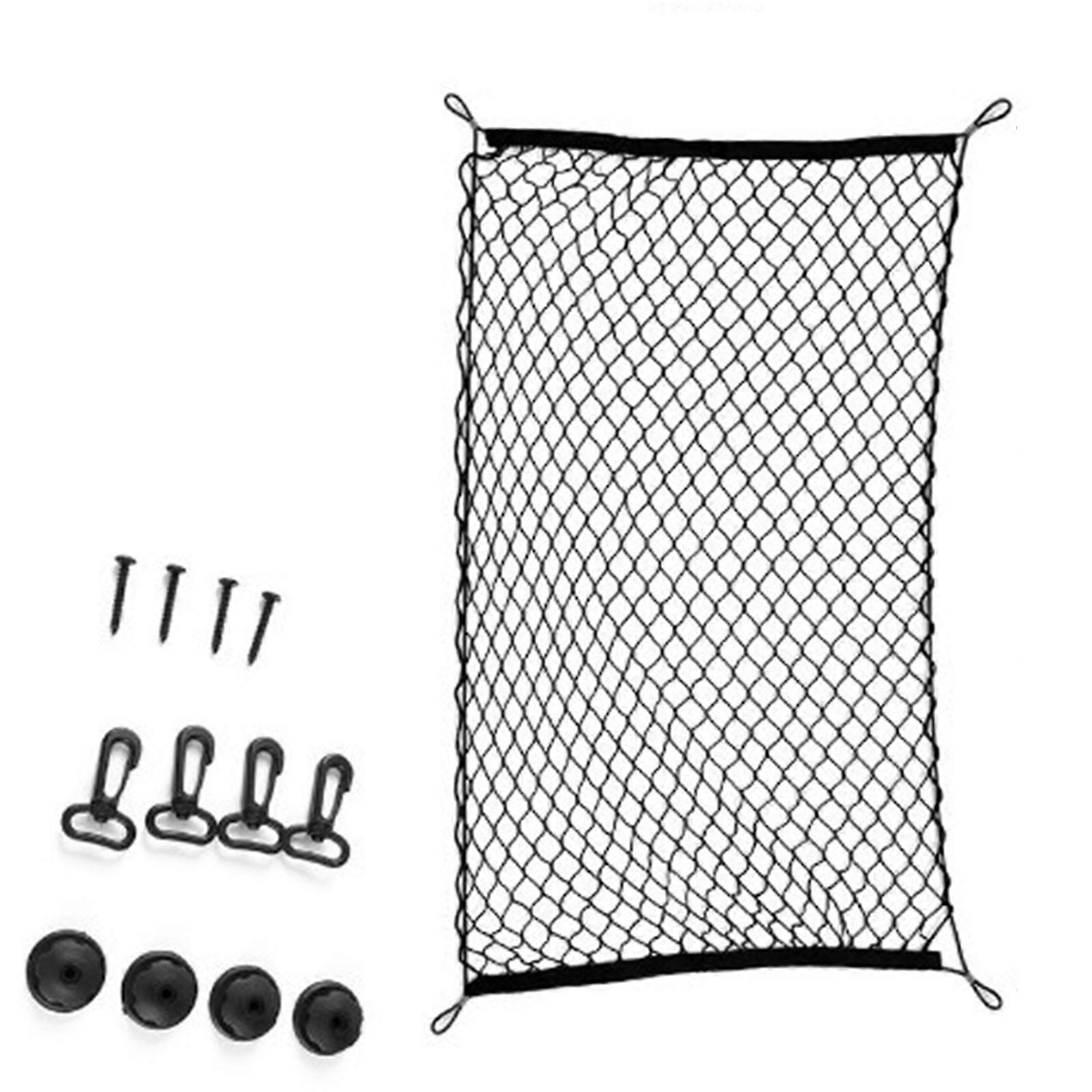 Adjustable Vehicle Cargo Net Storage Bag With Quick Installation For SUV Car And Family Travel Multicolor