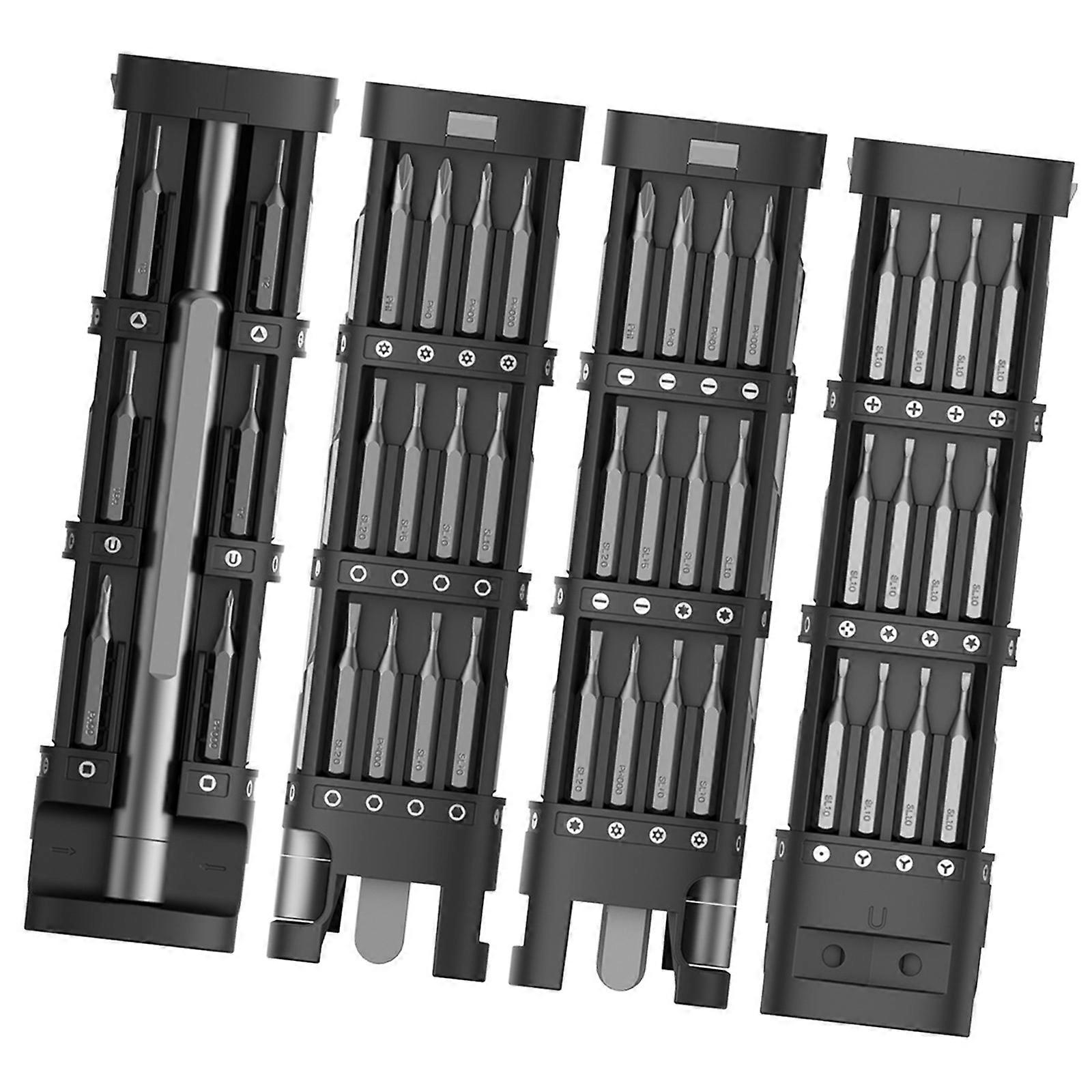 46pc MultiBit Precise Screwdriver Kit Tip For Drones Computer Game Console Maintenance Portable Magnetic Storage Case Multicolor