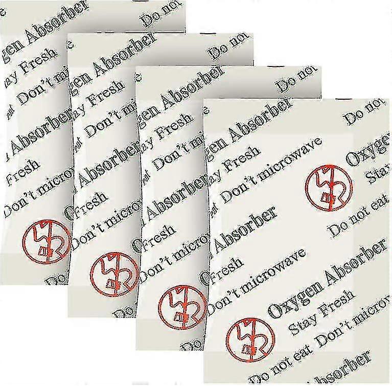 200cc(100-pack) Food Grade Oxygen Absorbers Packets For Food Storage,oxygen Absorbers Storage Packets With Oxygen Indicator In Vacuum Bag And 3 Times