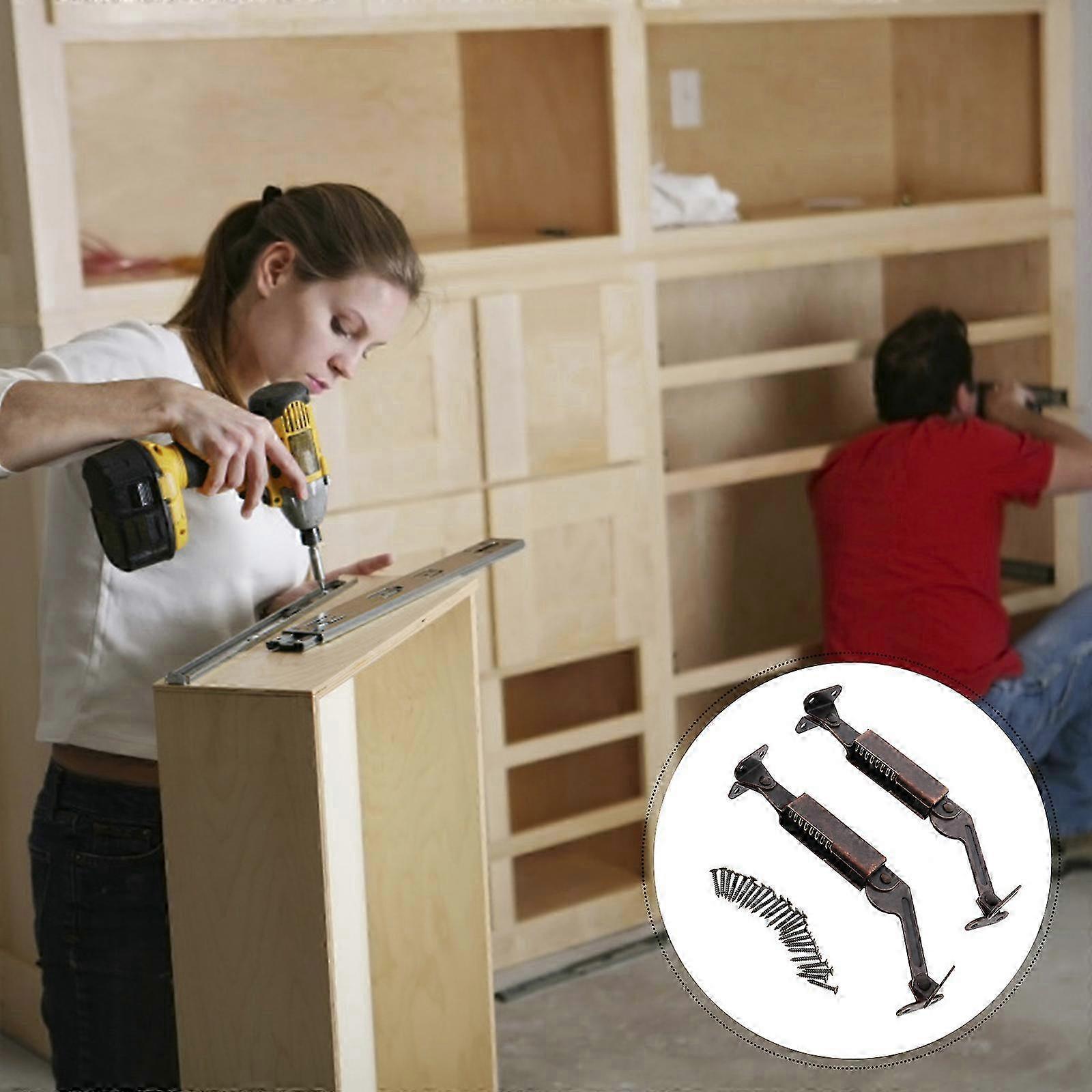 2pcs Universal Box Lid Close Hinges Spring Support Home Hardwares