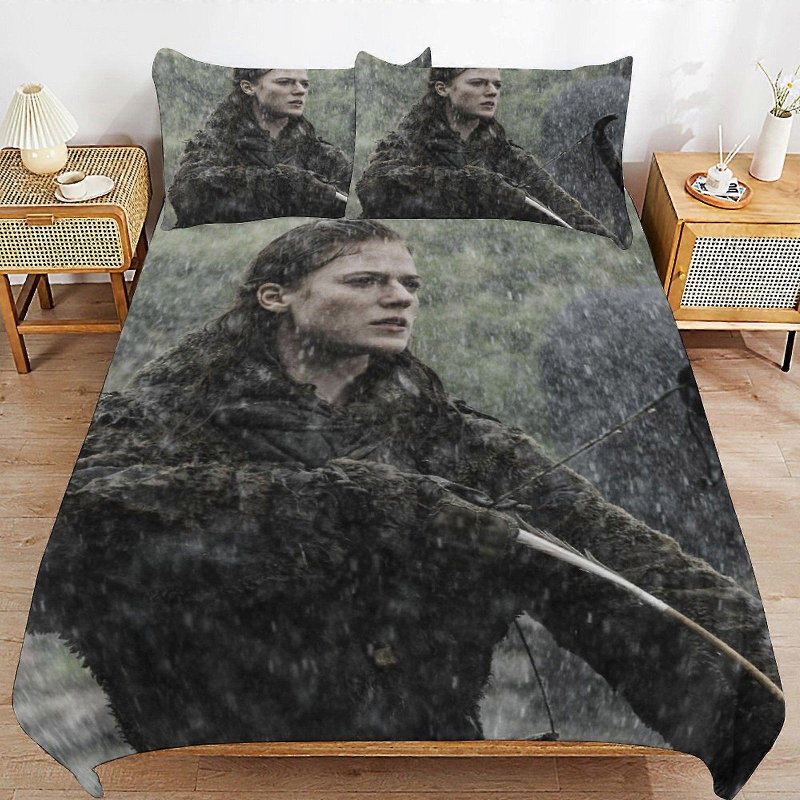 u104 Game of Thrones Long Thread Comfort Soft Zipper Closure Functional Fit Bedding Duvet Cover Sets for Restful Sleep n104