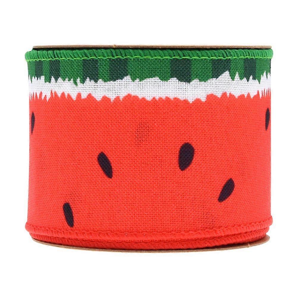 1 Roll Watermelon Pattern Ribbon Decorative Ribbon DIY Crafts Making Ribbon