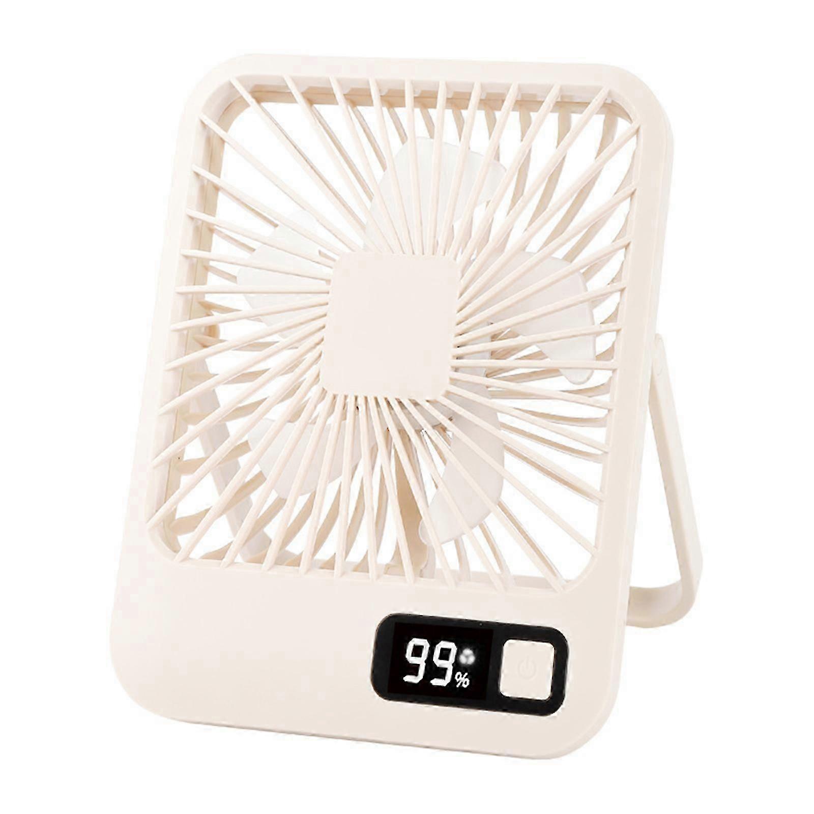 Desk Fan Small Fan Quiet USB Fan with Digital Display Table Fan 1500mAh Rechargeable Desktop Fan with 5 Speed Desk Fan Pink Myi