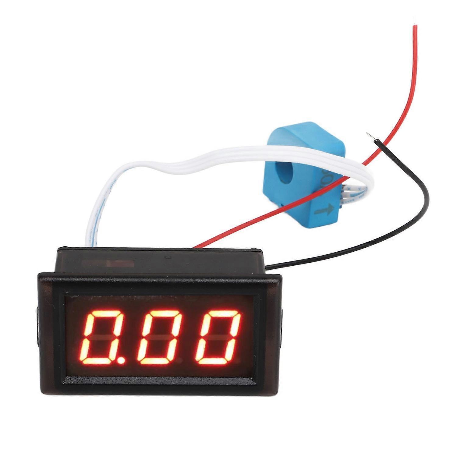 DC Ammeter with Hall Sensor LED Digital Display 50A High Accuracy Current Gauge for Vehicles