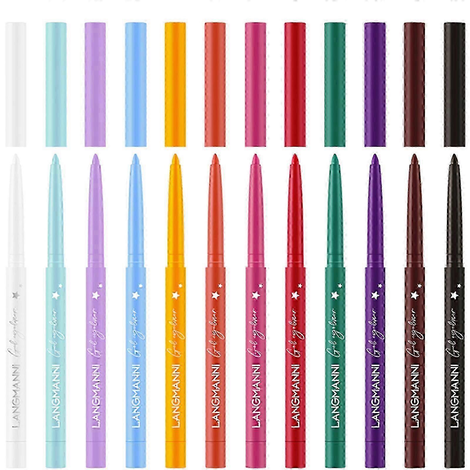 12 Color Eyeliner Set Matte Color Eyeliner Set Long Lasting