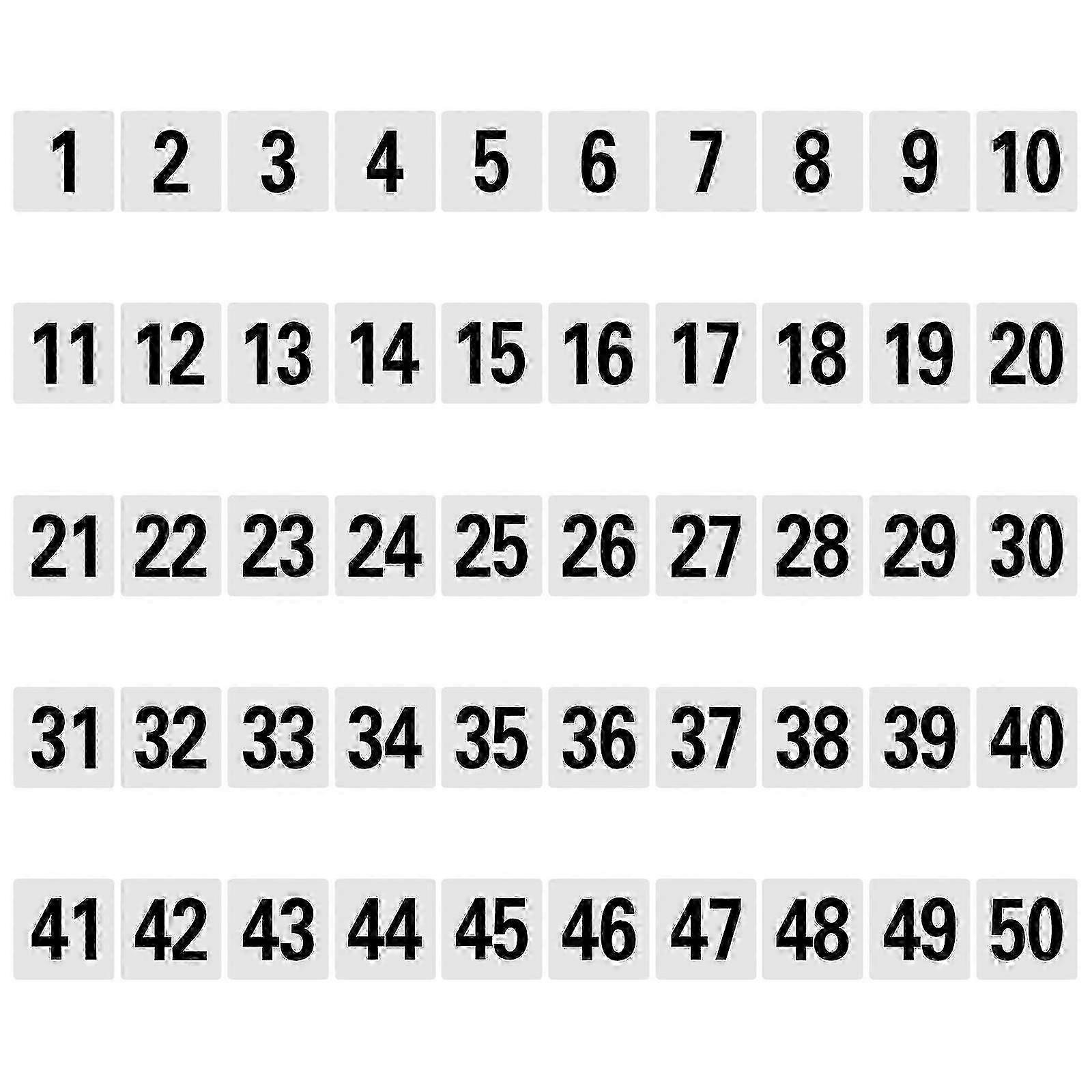 50pcs Table Numbers 1-50, Plastic Table Numbers Double Table Number Cards Table Number Signs for Weddings Restaurant Banquets Party Event Decors