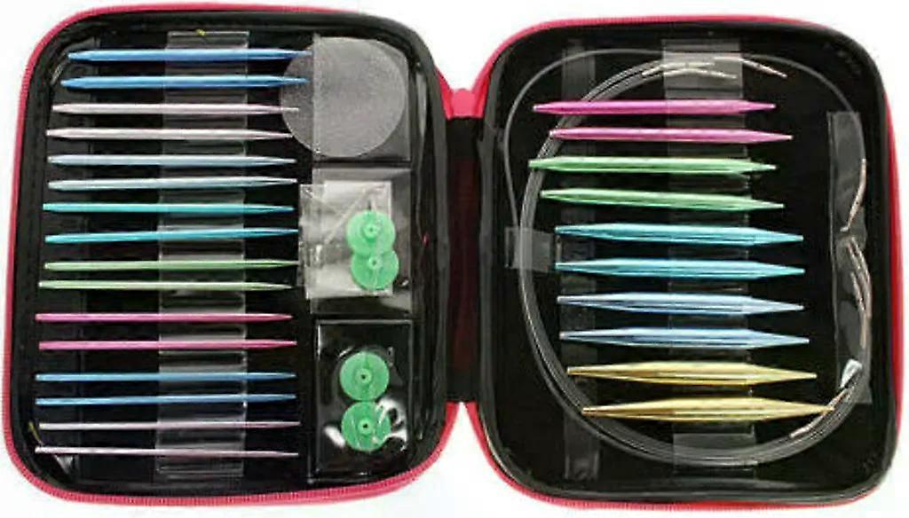 13 Size Interchangeable Knitting Needles Set Circular Knitting Needles Needle Tips Crochet Hook