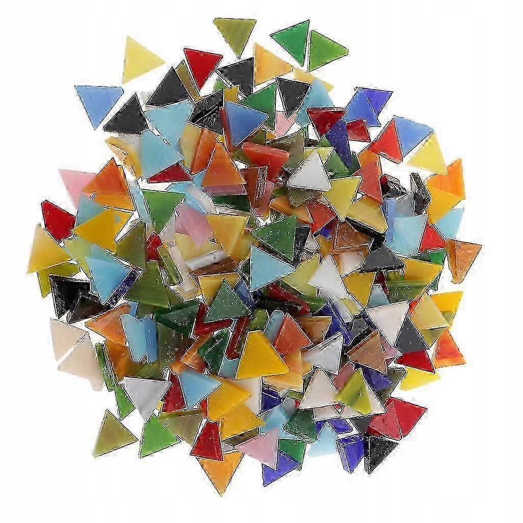 300pcs Assorted Color Triangle Glass Mosaic Tiles 2025