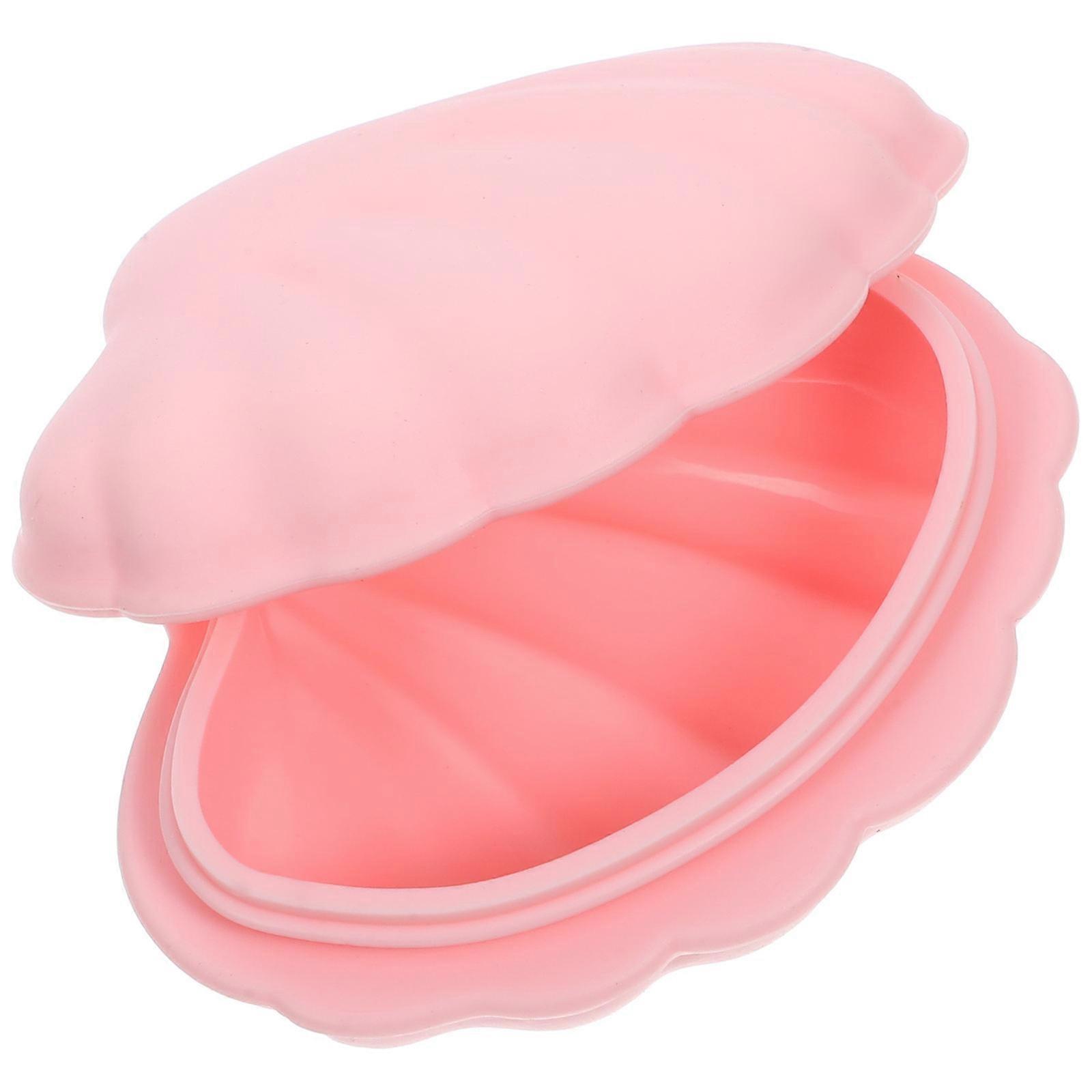 Pink Seashell Jewelry Box for Storage Use with Shell Shape Case Holder