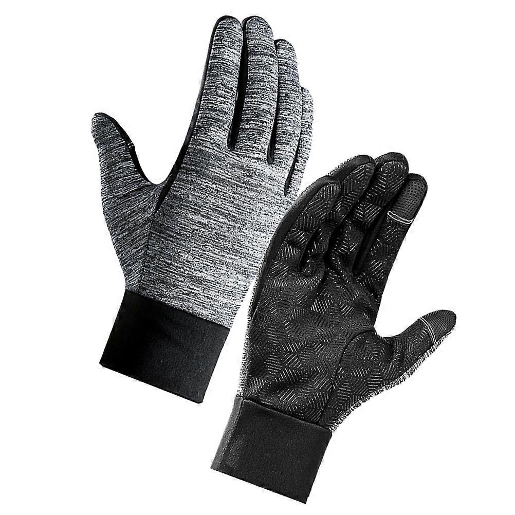 Winter Gloves Keep Warm Feature 1Pair Grey Waterproof Touch Screen Gloves