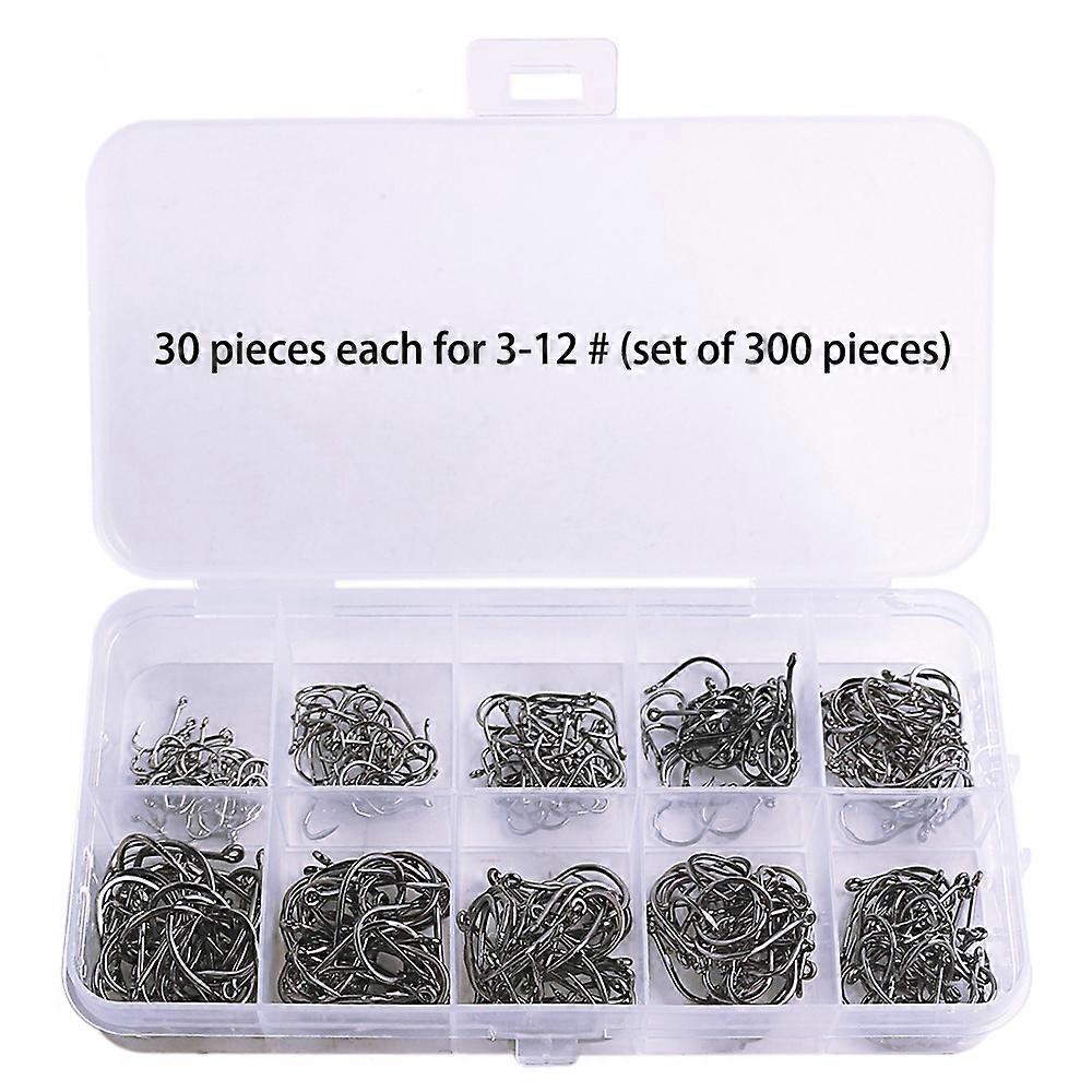 1000 pi��ces avec bo?te ensemble d'hame?ons en acier �� haute teneur en carbone tout pour les outils de p��che Hirisi accessoires de p��che �� la