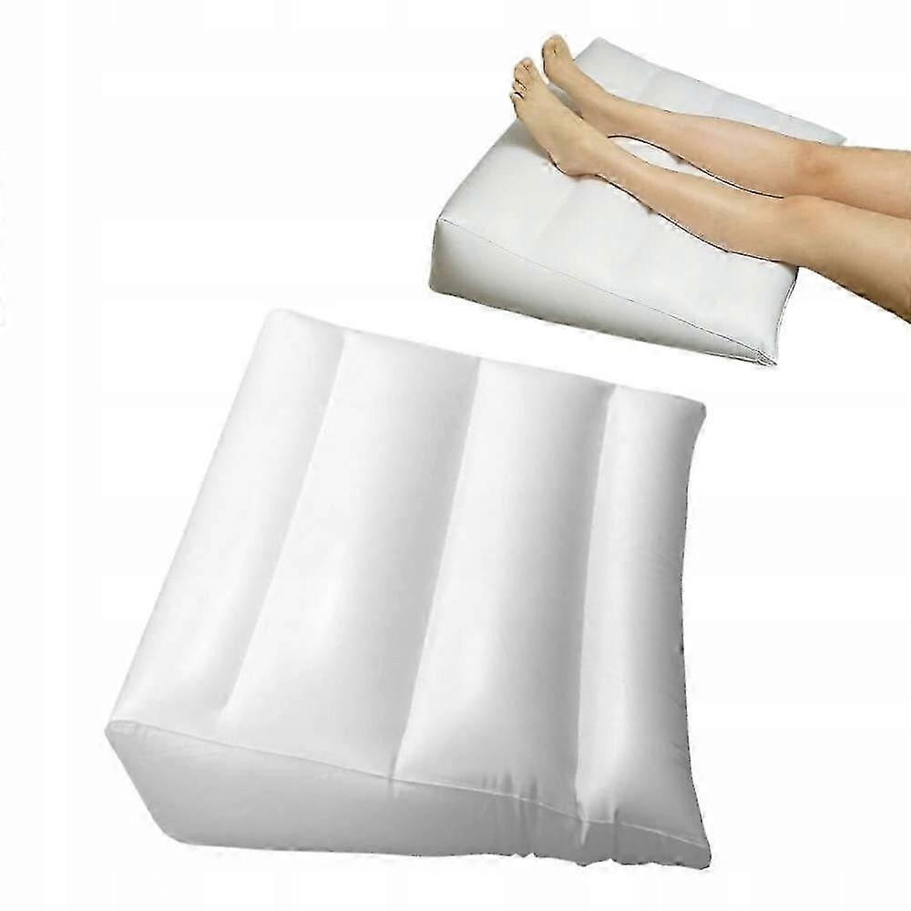 Leg Cushion Inflated Circulation Wedge White