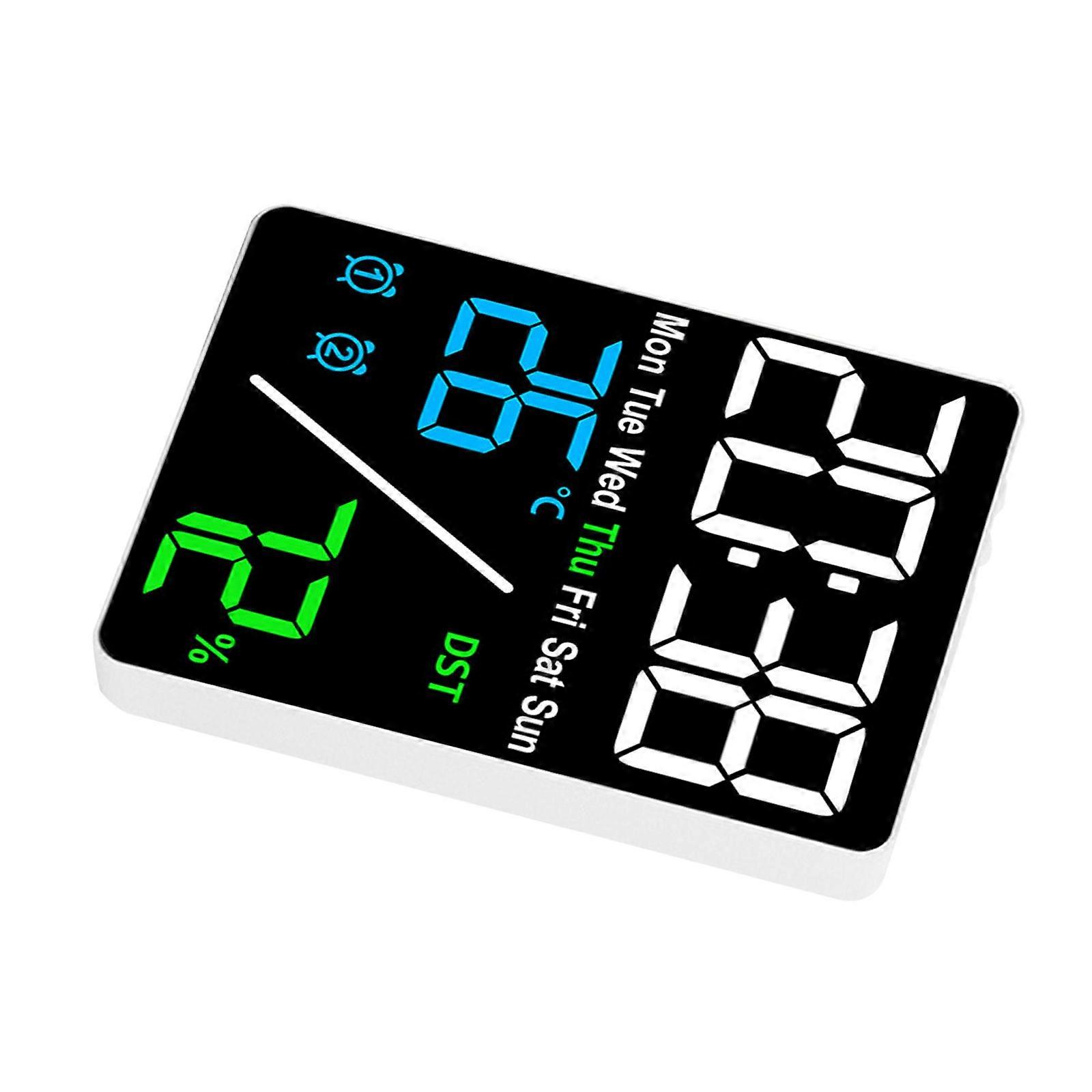 Wireless Alarm Clock Weather Stations Digital Clock,Temperature Monitors for Indoor Household Commercial Use Multicolor
