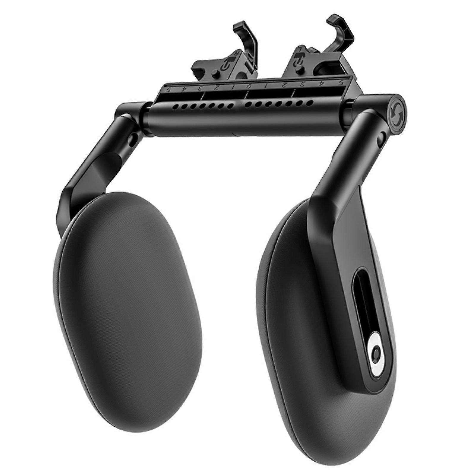 Modifiable Automotive Headrest Pillow With 3D Turn Base Ventilated Fabric Casing Double Hook Plan Memory Spume Center Multicolor