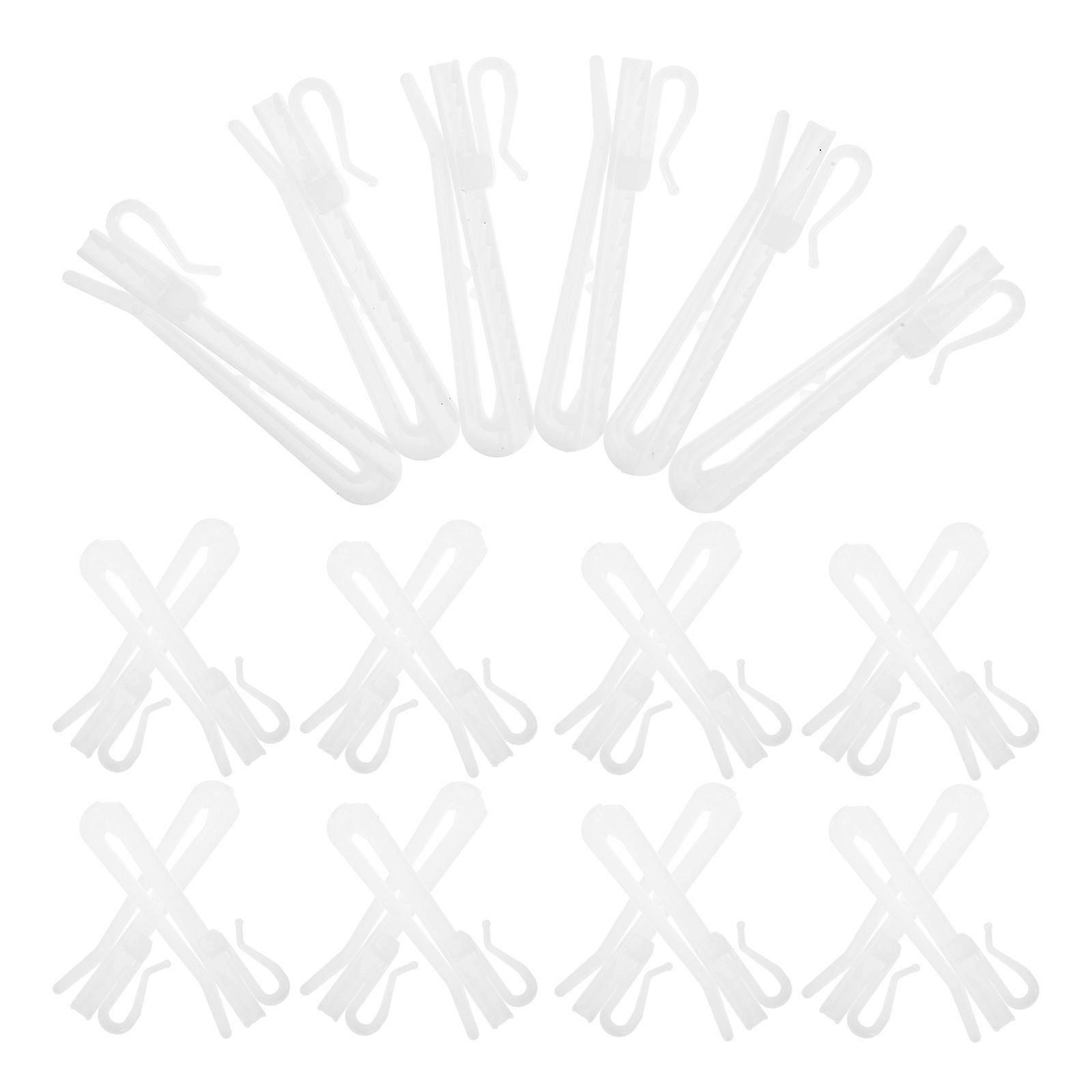 Plastic Adjustable Curtain Hooks for Home Use Drapery Hook Set 50Pcs